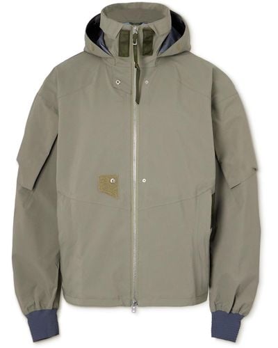 ACRONYM Colour-block 3l Gore-tex® Pro Hooded Jacket - Gray