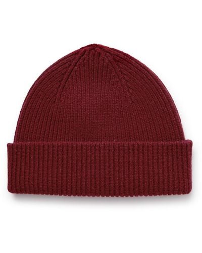 MR P. Ribbed Wool Beanie - Red