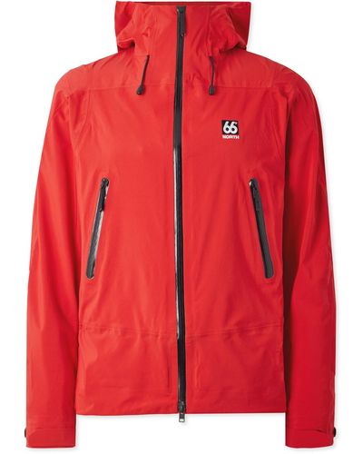 66 North Snaefell Polartec® Neoshell® Hooded Jacket - Red