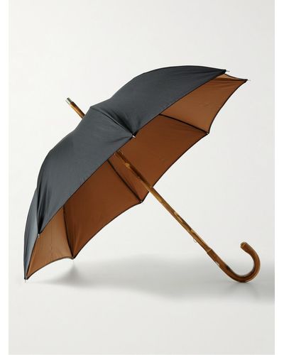Francesco Maglia Chestnut Wood-handle Umbrella - Brown