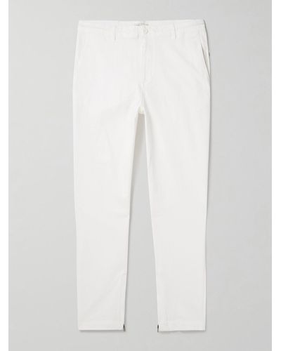 Onia Traveller Tapered Cotton-blend Trousers - White