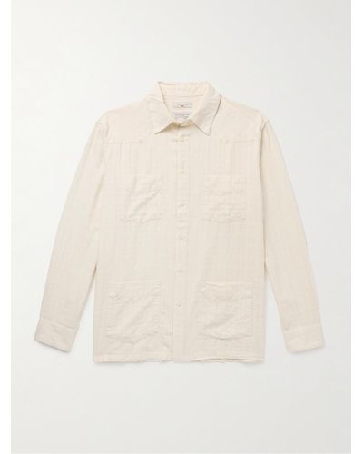 Nudie Jeans Ryan Checked Cotton Shirt - Natural