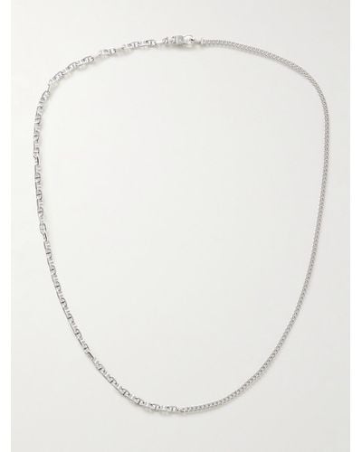 Tom Wood Rue Rhodium-plated Chain Necklace - White