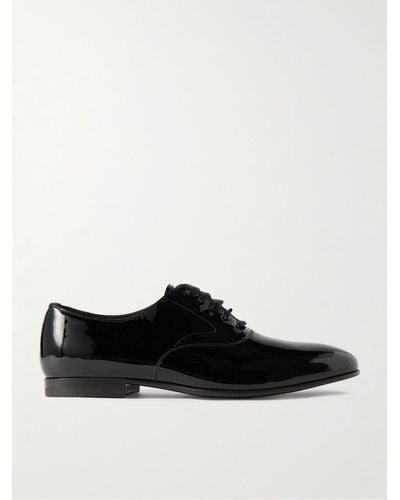 Ralph Lauren Purple Label Paget Ii Patent-leather Oxford Shoes - Black