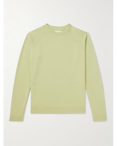Folk Rivet Sweatshirt aus Jersey aus einer Baumwollmischung in Stückfärbung - Grün