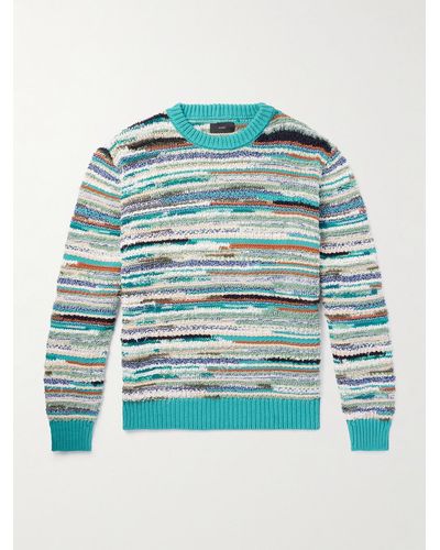 Alanui Madurai Striped Cotton-blend Sweater - Blue