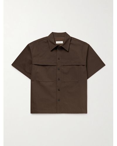 LE17SEPTEMBRE Cotton-twill Shirt - Brown