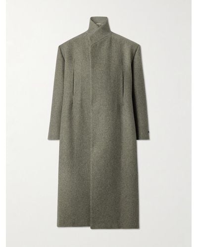 Fear Of God Virgin Wool And Cotton-blend Overcoat - Green