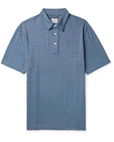 Faherty Movement Stretch Pima Cotton And Modal-blend Jersey Polo Shirt - Blue