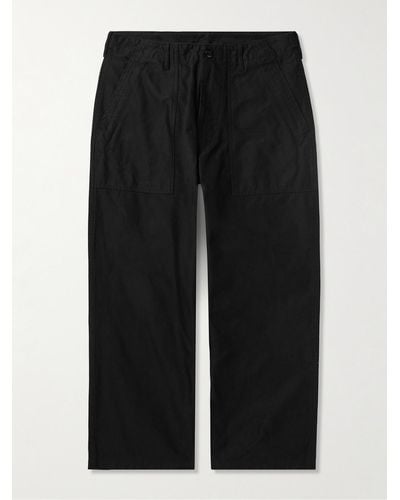 Beams Plus Wide-leg Cotton Trousers - Black