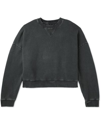 Entire studios Enzyme-washed Cotton-jersey Sweatshirt - Black