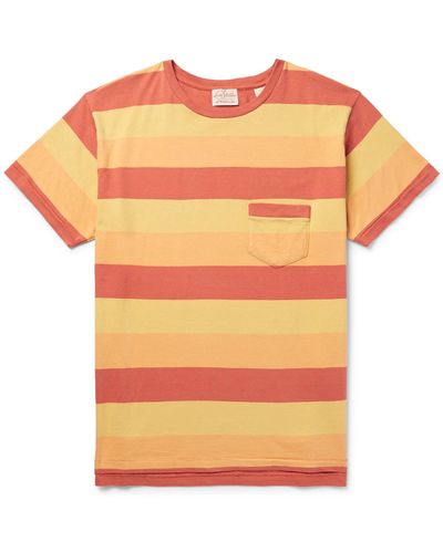 Levi's 1940s Striped Cotton-jersey T-shirt - Orange