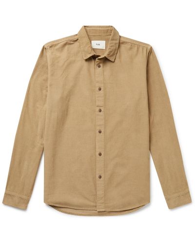 Folk Cotton-corduroy Shirt - Brown