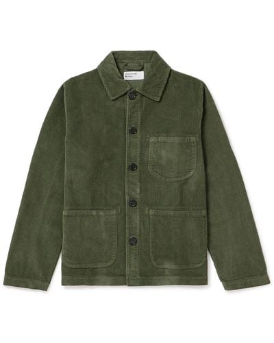 Universal Works Cotton-corduroy Chore Jacket - Green