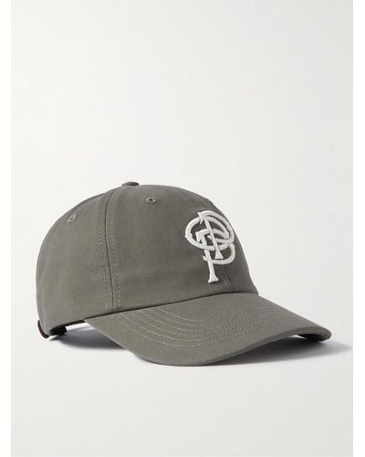 Pop Trading Co. Logo-embroidered Cotton-twill Baseball Cap - Grey