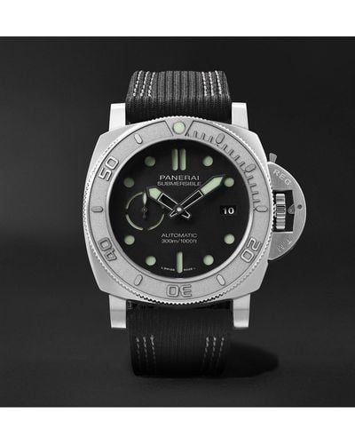 Panerai Submersible Mike Horn Edition Automatic 47mm Eco-titanium And Pet Watch - Black