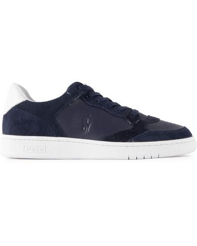 Polo Ralph Lauren Suede And Leather Sneakers - Blue