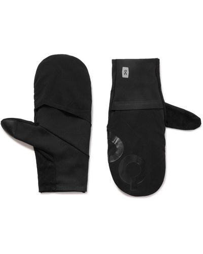 On Shoes Stretch Recycled-jersey Running Gloves - Black
