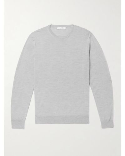 MR P. Slim-fit Merino Wool Sweater - White