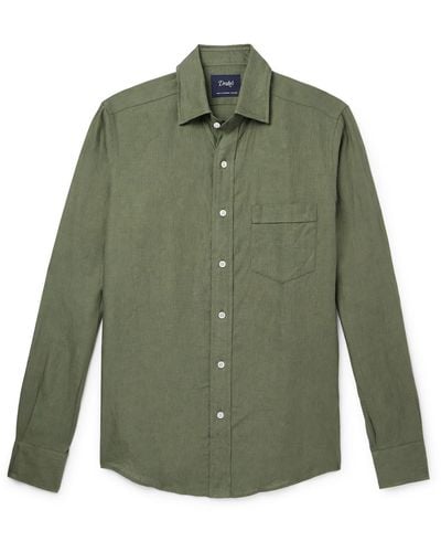 Drake's Linen Shirt - Green