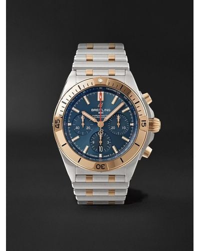 Breitling Chronomat B01 Automatic Chronograph 42mm Stainless Steel And 18-karat Red Gold Watch - Blue
