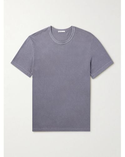 James Perse T-shirt in jersey di cotone pettinato - Blu