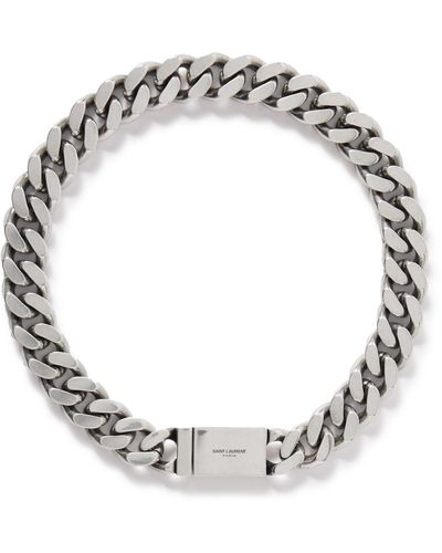 Saint Laurent Silver-tone Chain Necklace - Metallic