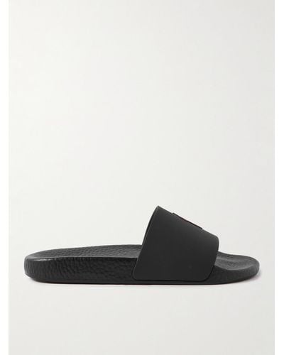 Polo Ralph Lauren Logo-embossed Rubber Slides - Black
