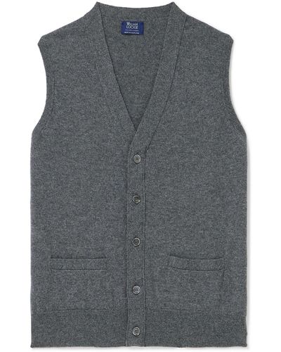 William Lockie Oxton Cashmere Sweater Vest - Gray
