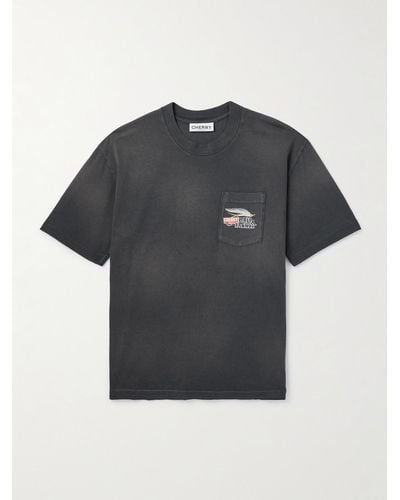 CHERRY LA T-Shirt aus Baumwoll-Jersey mit Logoprint - Schwarz