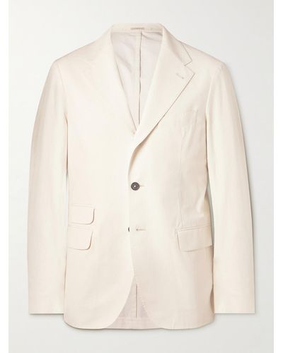 Massimo Alba Sloop Cotton Suit - Natural