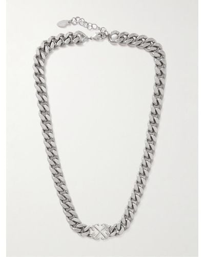 Off-White c/o Virgil Abloh Silver-tone Chain Necklace - White