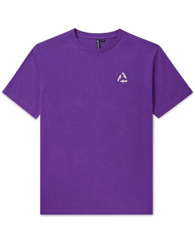 Klättermusen Runa Scrambling Logo-print Cotton-jersey T-shirt - Purple