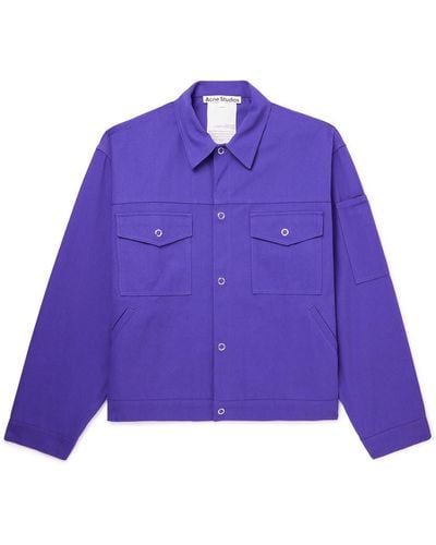 Acne Studios Cotton-blend Twill Overshirt - Purple