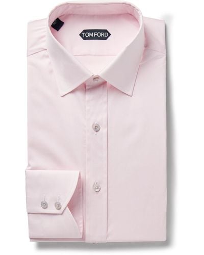 Tom Ford Slim-fit Cotton-poplin Shirt - Pink