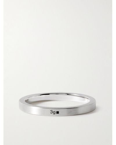 Le Gramme Le 3 Brushed Sterling Silver Ring - Metallic
