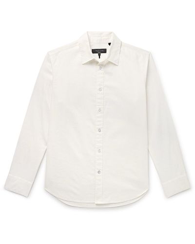 Rag & Bone Finch Hemp And Cotton-blend Shirt - White