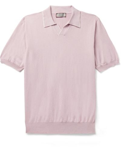 Canali Cotton Polo Shirt - Pink