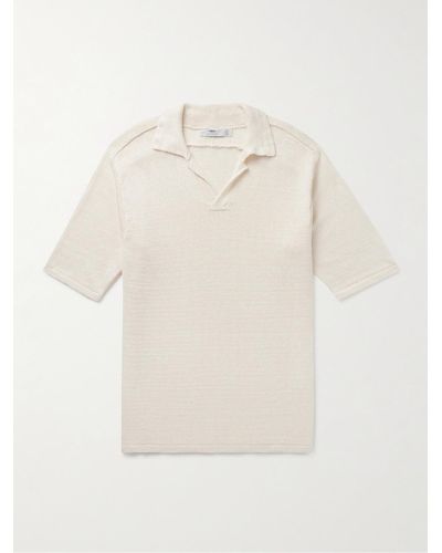 Inis Meáin Linen Polo Shirt - Natural