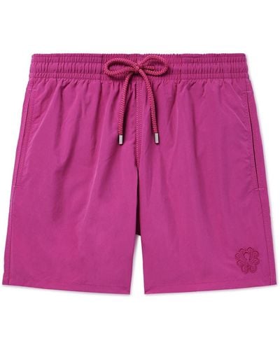 Vilebrequin Moorea Slim-fit Mid-length Recycled Swim Shorts - Pink