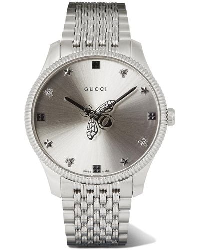 Gucci G-timeless 36mm Stainless Steel Watch - Gray