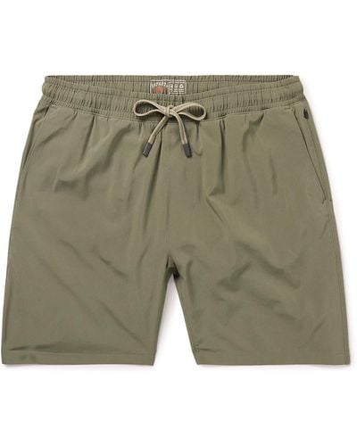 Faherty Shorelite Straight-leg Mid-length Stretch Recycled Swim Shorts - Green