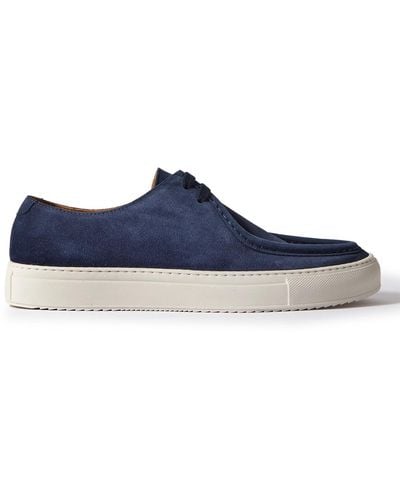 MR P. Larry Regenerated Suede By Evolo® Derby Shoes - Blue