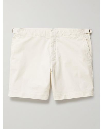 Orlebar Brown Bulldog Slim-fit Cotton-blend Twill Shorts - Natural