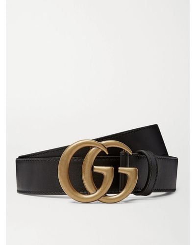 Gucci 3cm Leather Belt - Black