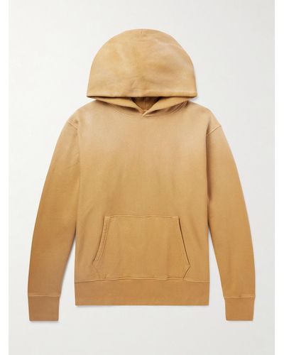 Les Tien Garment-dyed Cotton-jersey Hoodie - Natural