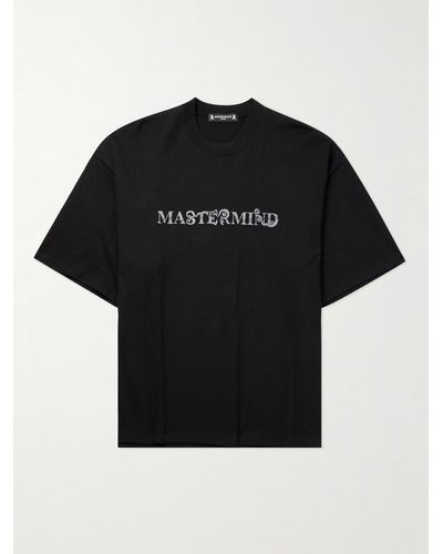 MASTERMIND WORLD Tokyo Revengers T-shirt in jersey di cotone con logo Mikey - Nero