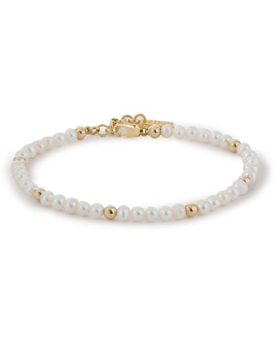 Eliou Lim Gold-plated Pearl Bracelet - White