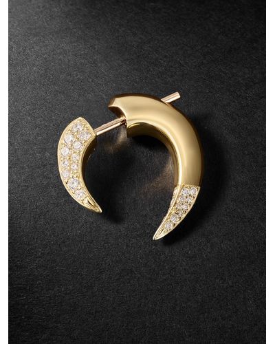 Shaun Leane Talon Fine einzelner Ohrring aus 18 Karat Gold mit Diamanten - Schwarz