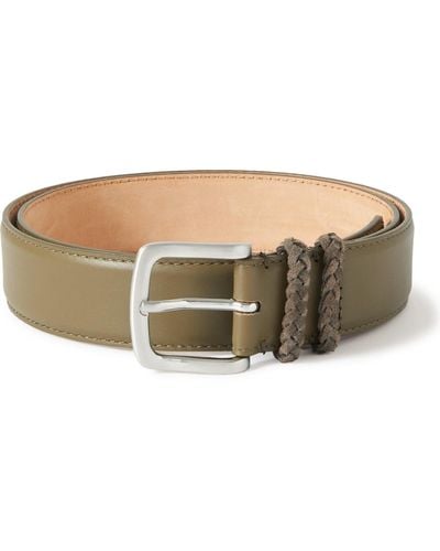 MR P. 3.5cm Leather Belt - Natural